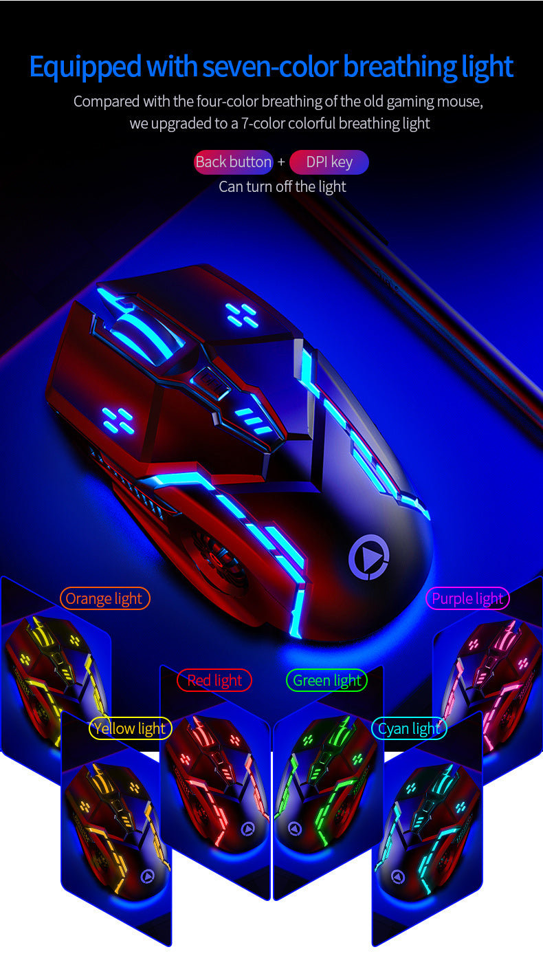Mechanical Gaming Mouse Wired Computer Racer Desktop Notebook Office Universal Silent Mouse