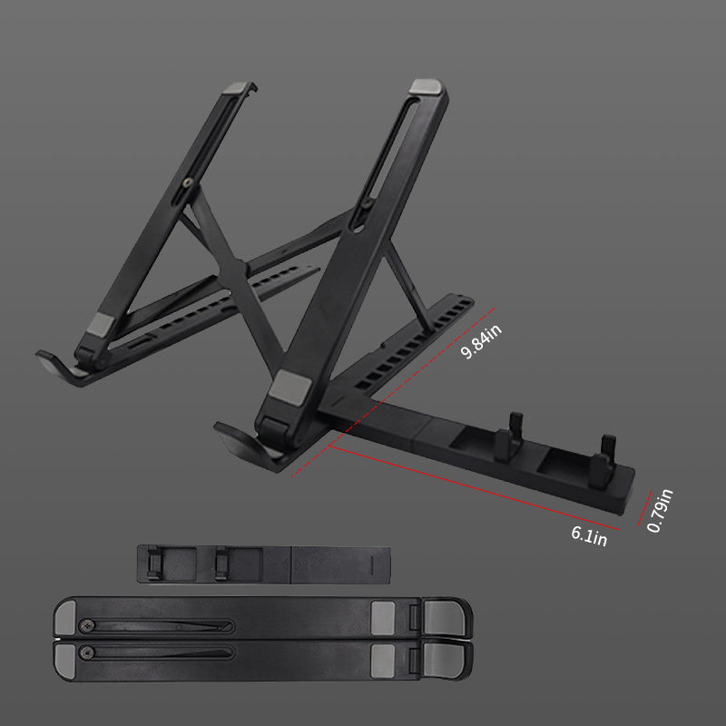 Laptop bracket Portable storage Lifting base bracket Hollow out heat dissipation 2-in-1 folding flat plate bracket