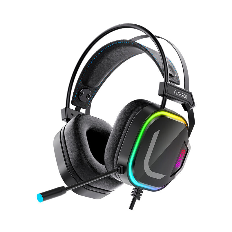 COLUSI CLS-200 RGB Gaming Headset - 360° Microphone, Adaptive Head Beam, Bass Surround, Soft Memory Earmuffs - Compatible with PC, Laptop, Mac, PS4, PS5, Xbox One, Xbox Series