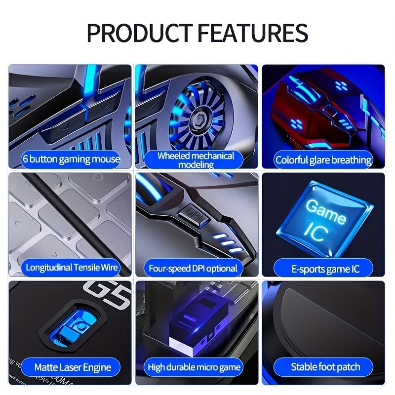 Mechanical Gaming Mouse Wired Computer Racer Desktop Notebook Office Universal Silent Mouse