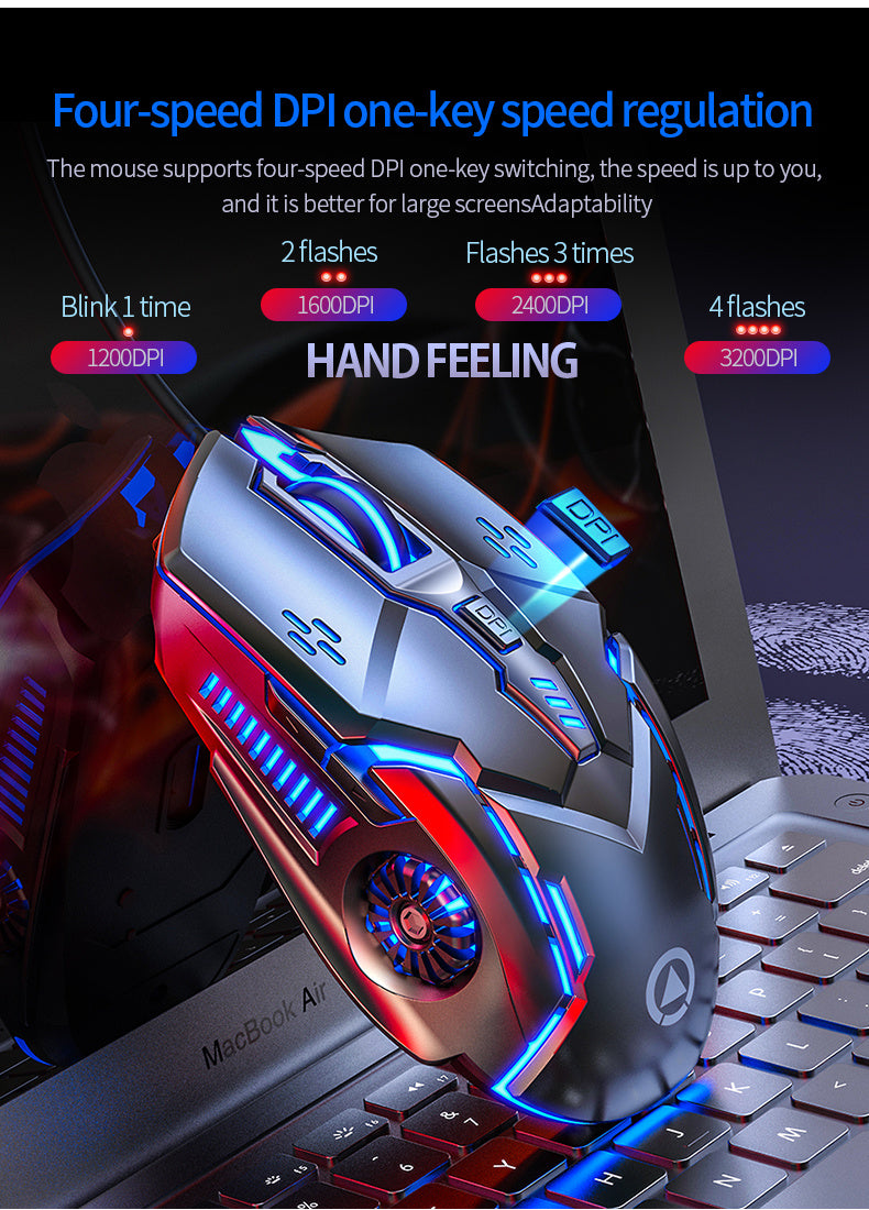 Mechanical Gaming Mouse Wired Computer Racer Desktop Notebook Office Universal Silent Mouse