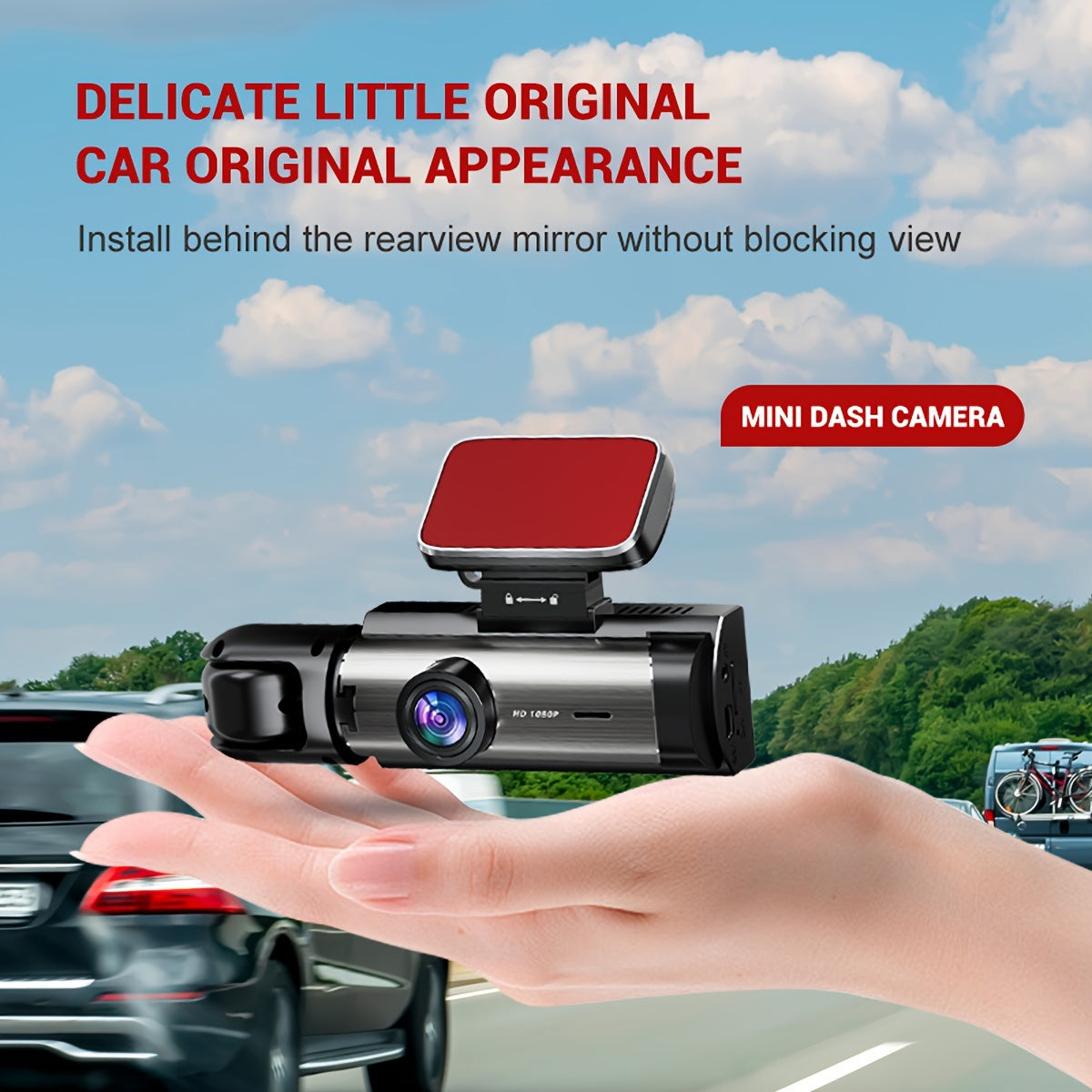 [Dual Camera] Dash Cam For Cars | 1080P Dual Camera | 3.16 Inch IPS Screen | IR Night Vision, Loop Recording, Wide Angle Lens
