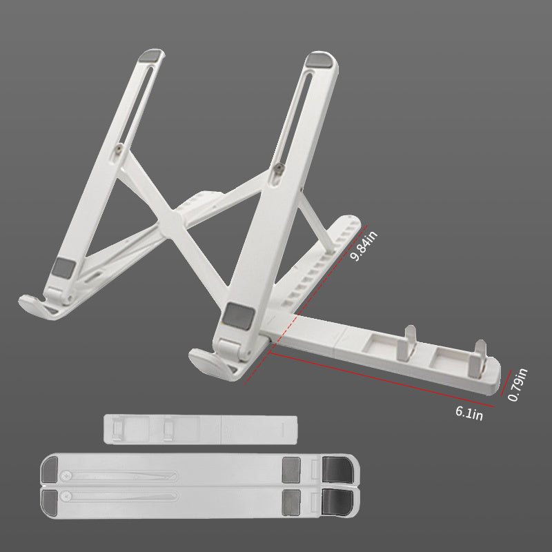 Laptop bracket Portable storage Lifting base bracket Hollow out heat dissipation 2-in-1 folding flat plate bracket